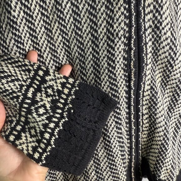 Liz Claiborne Sweater Meg Allen Ramie Cotton Zip Up Removable Faux Fur Collar Sm - Picture 9 of 9